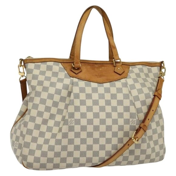 LOUIS VUITTON Damier Azur Syracuse GM Shoulder Bag N41111 LV Auth 138233 - Picture 1 of 16